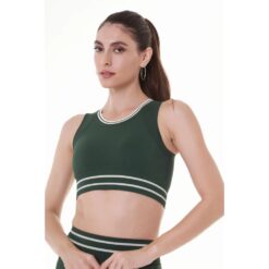 Astra Volta Forest Green Sport Crop Top