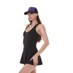 Altra Volta Black Elegant Zip Dress