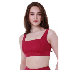 Astra Volta Burgundy Open Back Sports Top