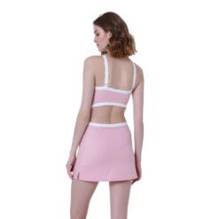 Astra Volta Pink Open Back Mini Dress