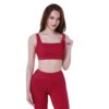 Astra Volta Burgundy Open Back Sports Top