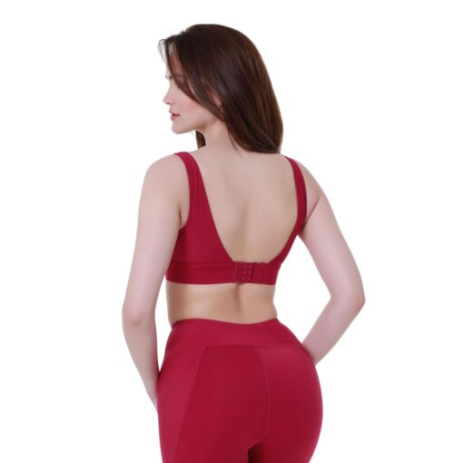 Astra Volta Burgundy Open Back Sports Top