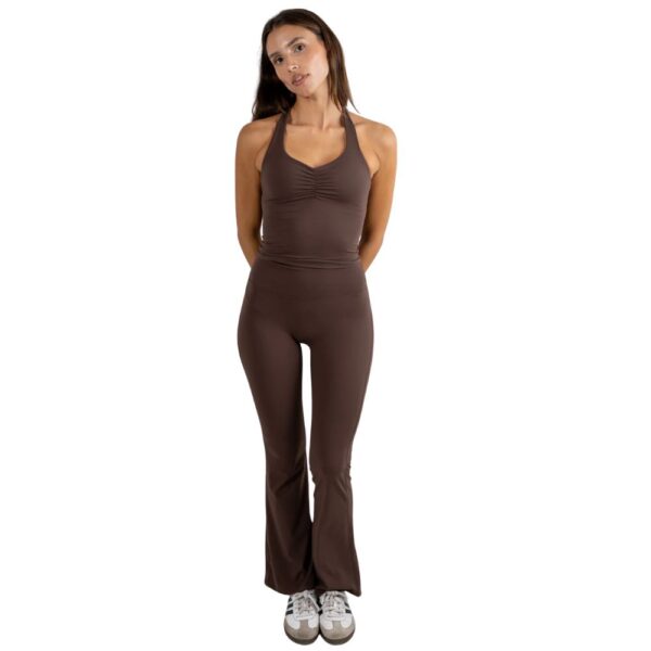 Esamor Smooth Flare Leggings Brown