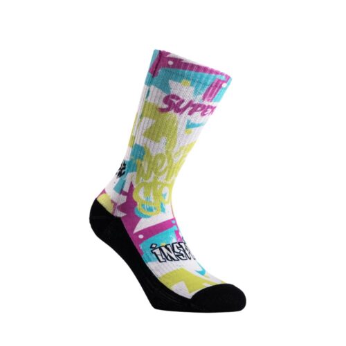Pdltrendz Graffiti Socks Magenta Lime