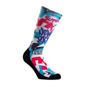 Pdltrendz Padel Graffiti Socks Red Turquoise