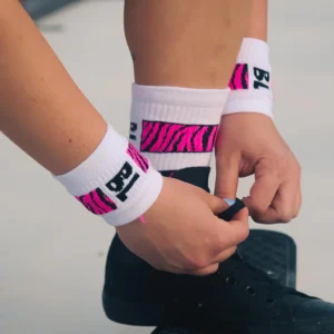 Pdltrendz Fuchsia Zebra Wristband x 2