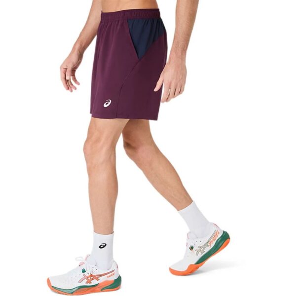 Asics Padel Court 7In Short Dark Aubergine Asics Padel Court 7In Short Dark Aubergine