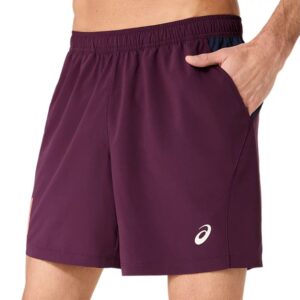 Asics Padel Court 7In Short Dark Aubergine Asics Padel Court 7In Short Dark Aubergine